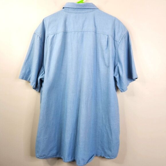Carhartt Original Fit Short Sleeve 2 Pocket Cotton Button Down Shirt 2XL - Picture 2 of 6